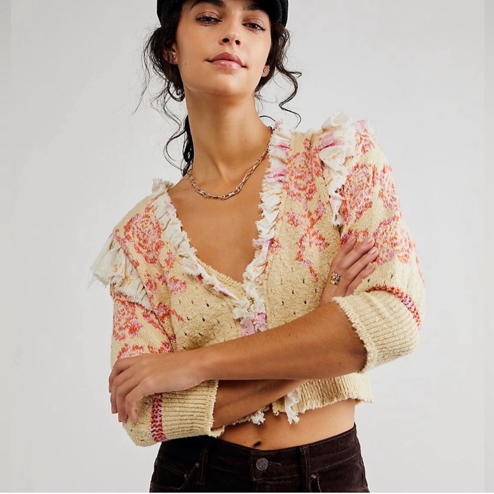Free People Rose Garden Cardi